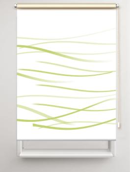 Rollo Wave Apfelgrün , Rollo, Motivrollo, Rollo mit Druck, Fotorollo, bedrucktes Rollo, Fensterrollo,verdunkelndes Rollo, Sonnenschutz Rollo
